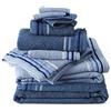 Bassetti Set 10 Asciugamani Spugna (Blu)