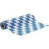 100%Mosel Runner da tavola Oktoberfest, in Blu-Bianco (30 cm x 10 m), nastro decorativo in Vlies (tessuto non tessuto), decorazione da tavola a quadretti per festa di Wiesn e serata bavarese