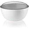 Guzzini Biscottiera Gocce, Grigio Cielo, 23 x h13 cm