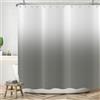 ASDCXZ Tenda da doccia grigia 180x240 cm, semplicità moderna grigio bianco sfumato, tenda da bagno in poliestere lavabile, impermeabile, per vasca da bagno con 12 ganci