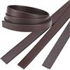 GORGECRAFT 3Rotolo Striscia di Vera Pelle 10mm di Larghezza Cavo Pelle Piatto 2mm Spessore Cinturino In Vacchetta Stringa Intrecciatura Filo Corda per Braccialetti Marrone Noce Cocco