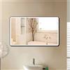 Drumm Specchio da bagno 70 x 120 cm, specchio da trucco illuminato, specchio da bagno con striscia LED luminosa (luce bianca fredda 6500 K), specchio di cortesia con interruttore tattile