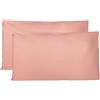 FARFALLAROSSA Coppia di Federe 100% Puro Cotone 50X70 CM, Set di 2 Tessuti per Cuscino Letto, Chiusura a Busta, Tinta Unita, Misura Standard - Cipria