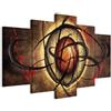 murando Quadro 200x100 cm 5 pezzi Stampa su tela XXL Immagini moderni Murale Fotografia Grafica Decorazione da parete Rosso Astratto a-A-0315-b-m