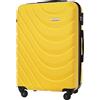 BARRENS Valigia media | Bagaglio da stiva | 67x46x26 cm | 63 L | Valigia da viaggio Cipher Lock | Ruote 4x360 | Custodia rigida | Compatibile con le compagnie aeree | Giallo