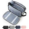 Chakipee Beauty Case da Viaggio, Beauty Uomo da Viaggio, Borsa da Toilette per Uomo e Donna Grande, Trousse con Maniglia Laterale, Astuccio Porta Tucchi, Borsa Cosmetica (Grigio,Grande)