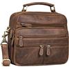 STILORD 'Veland' Borsa Messenger Vintage in Vera Pelle da Uomo - Business e Fotografica Piccola a Tracolla, Colore:Marrone Medio