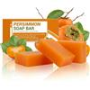 Generic Sapone naturale giapponese al cachi per combattere l'odore corporeo da Nonenal, sapone al persimmon a barre per la rimozione degli odori corporei, sapone da bagno fatto a mano per viso e corpo, per