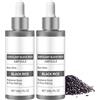 WRANBAO Fiale di riso nero, siero esfoliante di riso bianco, set di fiale esfolianti in bianco e nero, duo sieri per esfoliare e idratare, idratante, perfezionare i pori, 30 ml (2 pezzi)