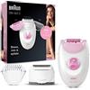 Procter & Gamble Braun Silk-épil 3-3270 - Epilatore elettrico da donna, con testa Shaver, trimmer cap, & Massage Roller Cap (Packaging May Vary)