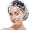 Thinp Cuffia da doccia, in plastica, 100 pezzi, per doccia e capelli, impermeabile, per salone, spa, doccia, cucina, hotel, viaggi, casa