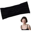 Guqqeuc Fasce antiscivolo per le donne nere natalizie elastiche con nodo per le donne larghe fasce elastiche per ragazze Glitter scintillante fascia per capelli per lo sport annodata fascia per capelli per