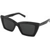 Saint Laurent SL 657 001 | Occhiali da Sole Graduati o Non Graduati | Prova Online | Plastica | Cat Eye, Ovali / Ellittici | Nero | Adrialenti