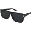 Saint Laurent SL 756 001 | Occhiali da Sole Graduati o Non Graduati | Prova Online | Plastica | Quadrati | Nero | Adrialenti
