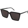Saint Laurent SL 474 001 | Occhiali da Sole Graduati o Non Graduati | Prova Online | Plastica | Quadrati | Nero | Adrialenti