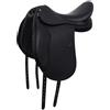 Equestro Sella da dressage con appoggi lunghi Nero