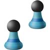 BAIFULAI 2 mini massaggiatore, piccola mano, ricaricabile, USB, 6 velocità, rilassamento muscolare, massaggiatore portatile per schiena, collo, braccia, spalle, blu