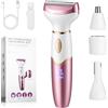 Zaxiva Rasoio Elettrico Donna, 4-in-1 Depilatore Corpo Donna con Display digitale, Rasoio Donna Parti Intime per Viso, Bikini, Gambe, Ascelle, Sopracciglia, Impermeabile IPX7, Ricarica USB-C
