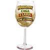 Bombo Calice Vino Lombardo "Mangia, Biv… e Lassa che la Vaga!" | Calice alto 20 cm con frase in dialetto lombardo, base Orgoglio Lombardo e tubo decorato per regalo, festa e brindisi