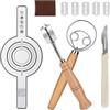 LIULINY 4 Pezzi Taglierino per Pane, Frusta Danese Spianatoia Silicone Lametta per Pane con 5 Lame Ricambio, Coltello Dritto, Set per Pasta Madre, per Preparazione Torte Modelli Impasto per DIY