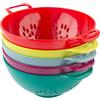 MALUGOGO Cestino Scolapasta per Frutta e Verdura 5 Pezzi in Abs Multifunzionale per Filtrare Acqua e Conservare Alimenti per Cucina e Regali Housewarming Colore Casuale