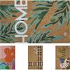 Olivo Tappeti OLIVO.shop | FANTASY 13 - Zerbino ingresso cocco, Zerbini ingresso esterno casa, Tappeto in cocco con scritte e stampe colorate, 40x65 cm (GREEN PLANTS)