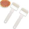 Beufee 2 Pcs Lattice Cutter, Pasticceria Lattice Roller Cutter Pizza Cookie Rullo di Pasta Lattice Pane Goffratura Rullo Da Forno Cutter Strumenti di Cottura