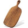 Boerni Taglieri quadrati in legno di noce nero con manico e foro, tagliere quadrato in legno di noce, per salumi, pane, vassoio da portata per casa, cucina, carne, formaggio, pizza, frutta