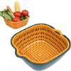 Cyrank Ciotola per Colino Da Cucina, Colino per Lavello Cucina,Contenitori per Frutta, Ciotola per Lavaggio E Filtro in Plastica a Doppio Strato per Lavare Le Verdure Cesto per Frutta(S)