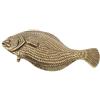 KESOTO Statua in miniatura di halibut, statua di pesce in ottone, statuetta rustica decorativa, centrotavola, scultura di pesce per mensola della sala da