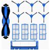 Bamboost 12 pezzi di ricambio accessori per Proscenic 850T, Ultenic D5s Pro, Ultenic D5s Pro+, Uoni S1 aspirapolvere robotico, 6 spazzole laterali, 4 filtri, 1 rullo spazzolino, 1 spazzola principale