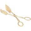 Agatige Pinze per pane vintage, in lega di zinco, testa quadrata, pinze per insalata da servire, pinze per forbici, pinze per torte per cucina, buffet, feste, 23 x 5 cm (oro)