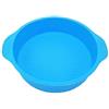 Cyrank Stampo per torta rotonda, stampi da forno in silicone da 11 pollici Stampo per torta antiaderente per torta per cuocere Stampo per crostata di flan per torta di pane rotonda di grandi(Blu)