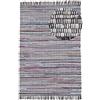 carpetfine Tappeto a tessitura Kilim Chindi Grigio 80x150 cm | Tappeto moderno per soggiorno e camera da letto