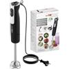 Clatronic Frullatore a immersione 800 W con funzione turbo | Frullatore ad immersione con lama in acciaio inox | 12 livelli | per alimenti per bambini, zuppe, frullati, purea, salsa | frullatore a