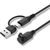 Mugust Caricabatterie USB C per orologio Garmin, caricatore cavo per Garmin Fenix 8 E 7 7X 7S Sapphire Solar, Forerunner 970 965 955 570 265 255 165 55 45, Vivoactive 6 5 4 (nero)