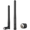 Vecys 2PCS Doppio Banda WiFi Antenna 2.4GHz 5GHz 5.8GHz Antenna 1.5dBi MIMO RP-SMA Maschio Antenna per Router WiFi Scheda LAN Wireless PCIe Scheda Router Monitor Videosorveglianza