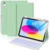 MoKo Custodia con Tastiera per iPad (A16) 11a/10a Gen 2025/2022, Verde