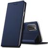 Verco case per Samsung Galaxy A02s Cover, Custodia a Libro Pelle PU per Samsung A02s Booklet Protettiva [magnetica integrata], Azzurro