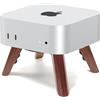 Counlisha Supporto in vero legno per Mac mini M4/Mini M4 Pro 2024, sicuro e durevole, per ventilazione, dissipazione del calore, raffreddamento, supporto da tavolo, treppiede in legno antiscivolo (noce)