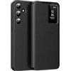 Nshkeji Cover per Galaxy S26 Plus Clear View, custodia Smart View, Flip Folio Cover a portafoglio, custodia a portafoglio per Samsung Galaxy S26 Plus Clear View, 360 Full Clapet Protection Case (nero)