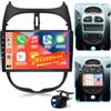 Techschermo Qualcomm 8 Core 4G+64G Autoradio Android per Peugeot 206 206cc Citroen C2 2001-2016, Radio con Schermo Touch IPS e CarPlay & Android Auto Wireless, DSP Hi-Res, GPS, Telecamera Posteriore