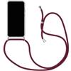 Sewutoyu Custodia Collana per Cellulare Compatibile con HONOR Magic7 Lite - Cover Silicone TPU Protettiva Trasparente - Custodia indossabile per Collo - Case a Tracolla con Cordina, Cremisi