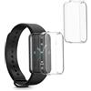 kwmobile Set 2x Custodia Smartwatch Compatibile con HONOR Band 9 Cover - Case Silicone Protezione Orologio Fitness trasparente