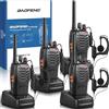 Baofeng Walkie Talkie PMR446 Licenza-Libero, Ricetrasmittenti Professionali con Auricolare, 16 Canali VOX CTCSS/DCS, walkie talkie ricaricabili con base di ricarica spina europea (4 Pezzi)