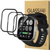 CONAPIKA 3 Pezzi Pellicola Protettiva per Amazfit Bip Max 50mm, Curvo 3D HD Clear Smartwatch Pellicola Proteggi Schermo Anti-Graffio Anti-olio Senza Bolle PMMA Protezione Schermo