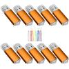 Yaxiny 10 unità flash USB da 512 MB 2.0 USB Flash Drive Memory Stick unità flash USB 10 Pack USB Drive 512 MB arancione