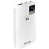 GBC ISNATCH Power Bank 10000mAh, Display LED, 22.5W PD, Cavi Type-C e Lightning Integrati, Bianco