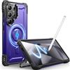 CUTELFON Cover per Galaxy S24 Ultra con Supporto per Fotocamera,Compatibile con Mag-Safe,Supporto per Fotocamera Integrato,Custodia Antiurto Militare per Samsung S24 Ultra 6.8,Viola