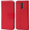 Verco custodia per Huawei Mate 20 Lite, Case per Mate 20 Lite Cover PU Pelle Portafoglio Protettiva, Rosso